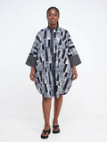 Kween Luxe Monochrome Mosaic Shirt Dress