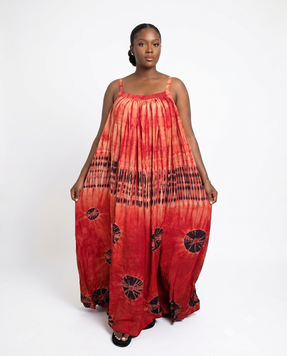 Coral Breeze Maxi Dress